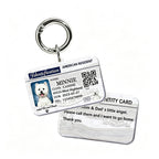 PHABULS Personalized Pet ID Tag with Photo & QR Code, Custom Novelty Dog Identity Card, Double-Sided Acrylic Cat Tag with Name, Breed and Contact Info, No-Jingle Lightweight Collar Charm