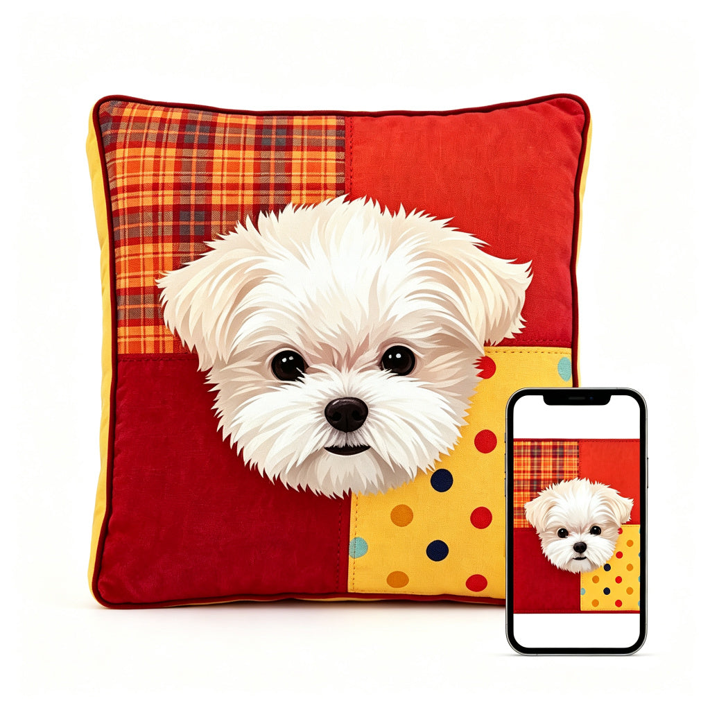 PHABULS Custom Pet Pillow with Insert, Hand-Drawn Portrait