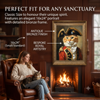 PHABULS Custom Pet Portrait Framed, Royal Renaissance Dog & Cat Art