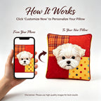 PHABULS Custom Pet Pillow with Insert, Hand-Drawn Portrait