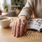 PHABULS Custom Hand-Drawn Pet Portrait Memorial Ring for Dog Cat Lovers