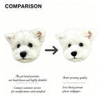 PHABULS Custom Pet Pillow with Insert, Hand-Drawn Portrait