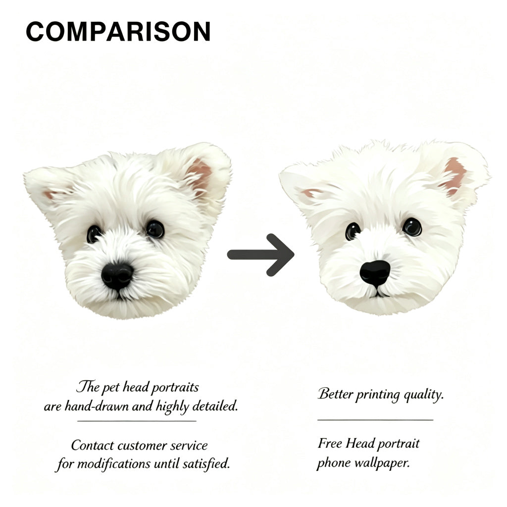 PHABULS Custom Pet Pillow with Insert, Hand-Drawn Portrait