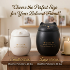 PHABULS Custom Pet Urn for Ashes Ceramic Dog Cat Memorial with Photo
