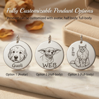 PHABULS Custom Hand-Drawn Pet Portrait Memorial Ring for Dog Cat Lovers