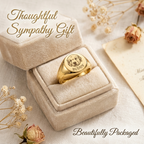 PHABULS Custom Hand-Drawn Pet Portrait Memorial Ring for Dog Cat Lovers