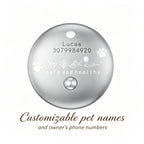 PHABULS Smart Pet Tracker Tag with Adjustable Collar, Apple Find My, Custom Painted ID