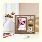 PHABULS Rotating Pet Memorial Frame with Hair Keepsake Jar & Light