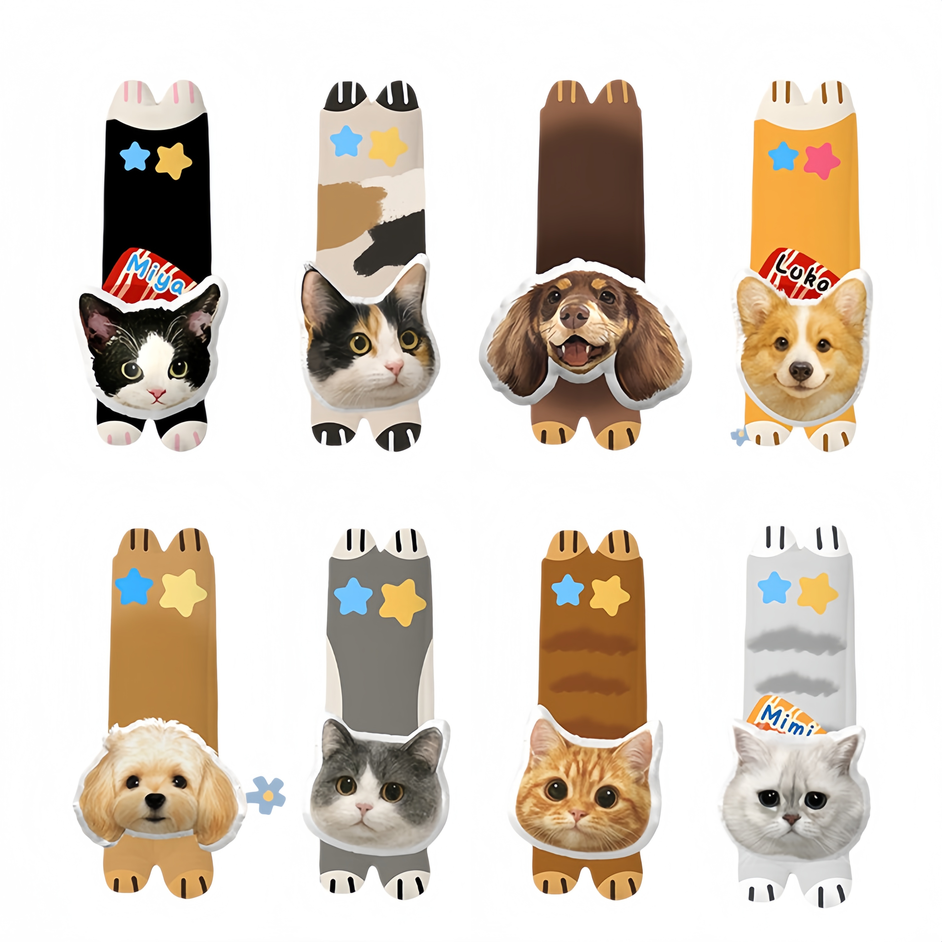 PHABULS Custom Pet Face Seat Belt Cover, 3D Plush Car Accessory