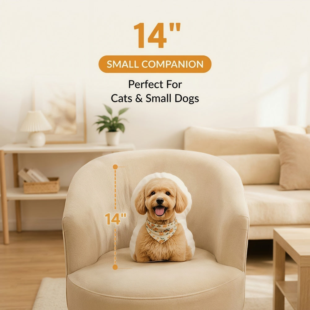 Custom Pet Pillow from Photo, Double-Sided 3D Shaped Picture Plush Animal