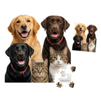 Custom Wooden Pet Photo Puzzle, Personalized Jigsaw 120 300 Pieces