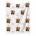 Custom Blanket with Picture, Personalized Pet Photo Face Throw