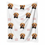 Custom Blanket with Picture, Personalized Pet Photo Face Throw