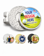 Personalized Golf Ball Marker with Magnetic Hat Clip, Custom Photo Logo Text Ball Marker, Zinc Alloy Golf Marker Hat Clip, Golf Accessories Gift for Men Women