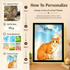 Custom Pet Portrait LED Picture Frame, Light Up Personalized Photo