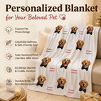 Custom Blanket with Picture, Personalized Pet Photo Face Throw