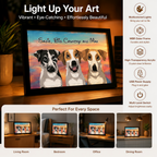 Custom Pet Portrait LED Picture Frame, Light Up Personalized Photo