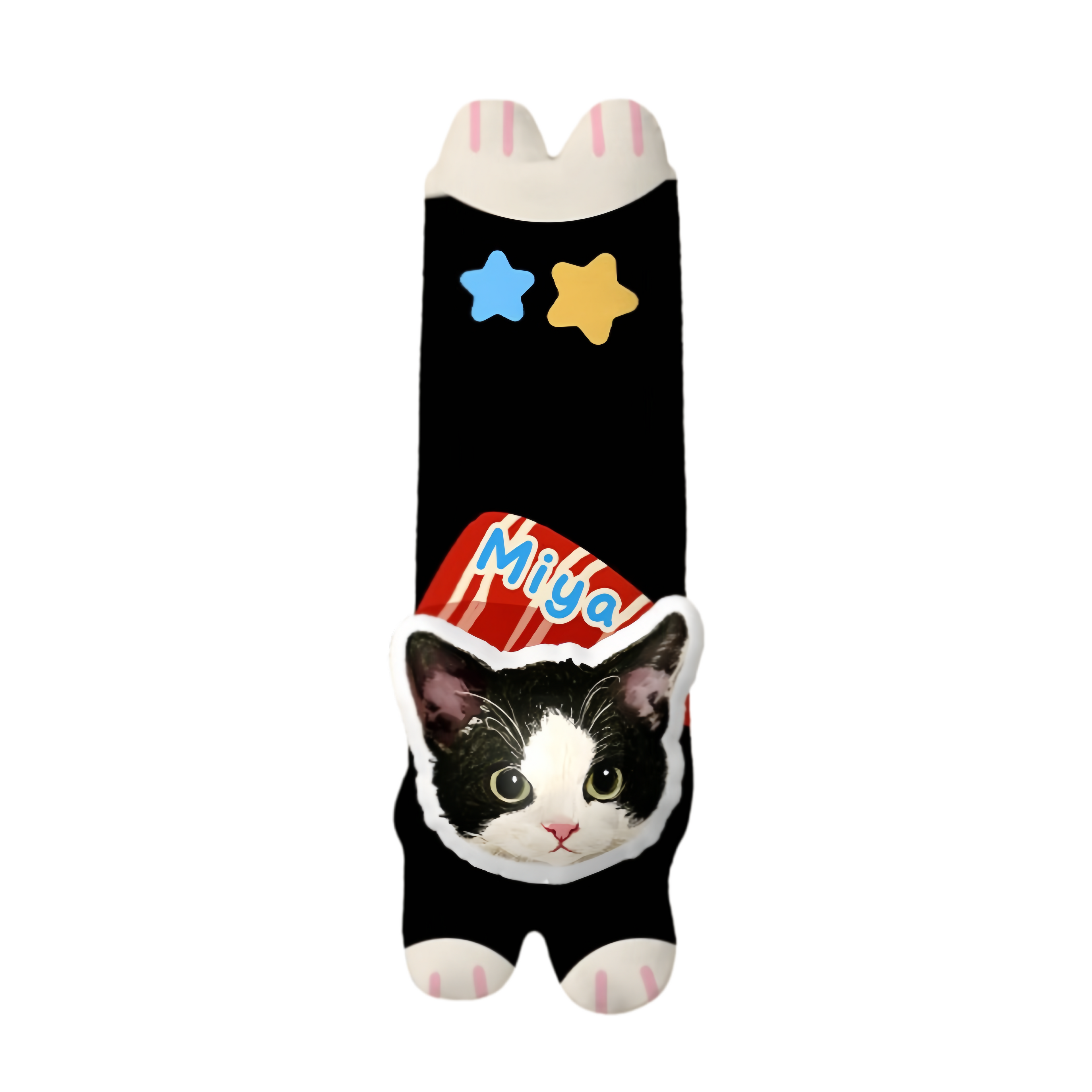 PHABULS Custom Pet Face Seat Belt Cover, 3D Plush Car Accessory
