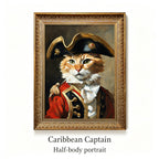 PHABULS Custom Pet Portrait Framed, Royal Renaissance Dog & Cat Art