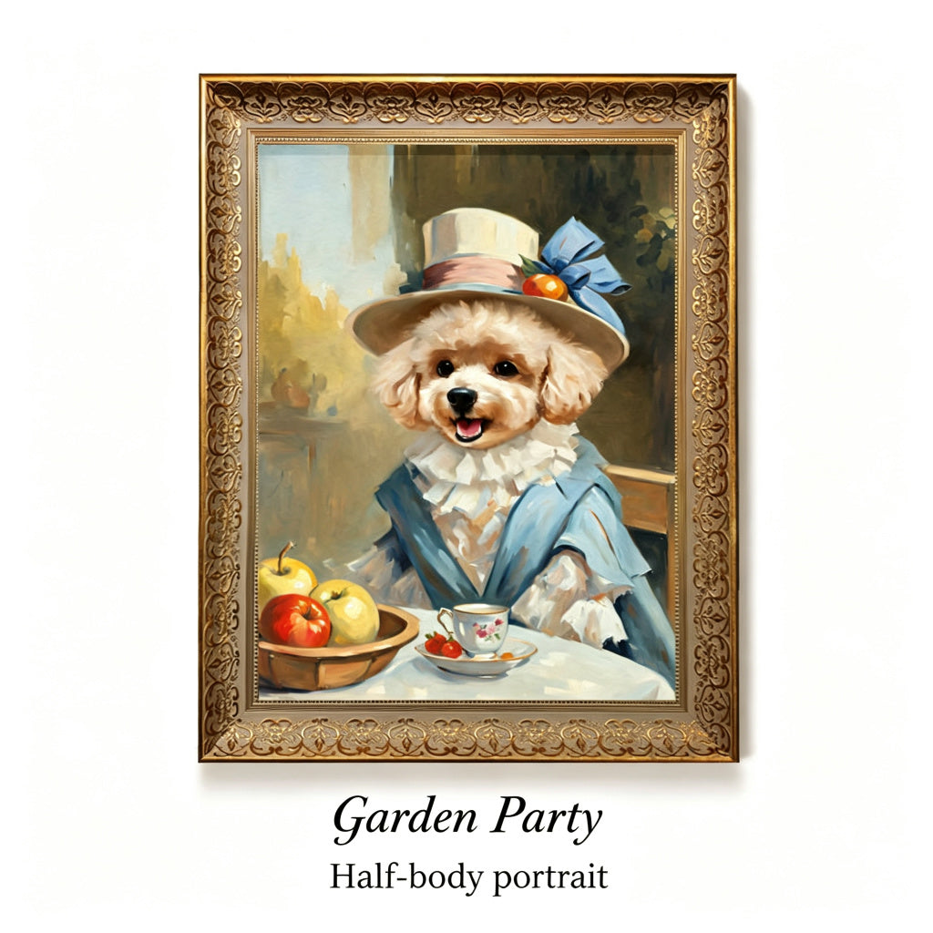 PHABULS Custom Pet Portrait Framed, Royal Renaissance Dog & Cat Art