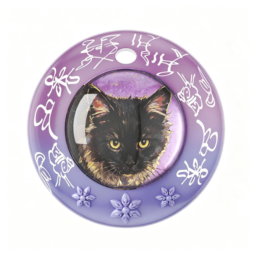 PHABULS Smart Pet Tracker Tag with Adjustable Collar, Apple Find My, Custom Painted ID