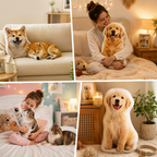 Custom Pet Pillow from Photo, Double-Sided 3D Shaped Picture Plush Animal