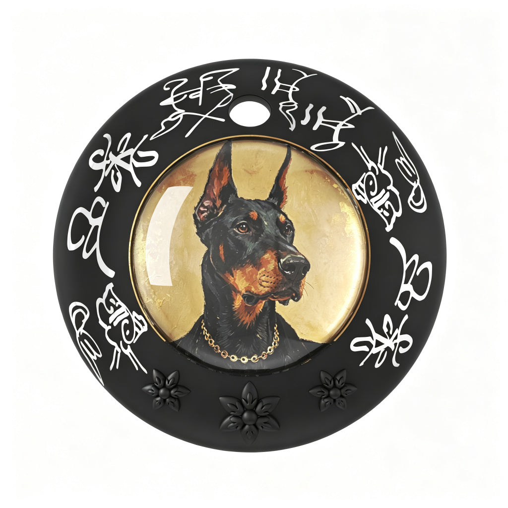 PHABULS Smart Pet Tracker Tag with Adjustable Collar, Apple Find My, Custom Painted ID